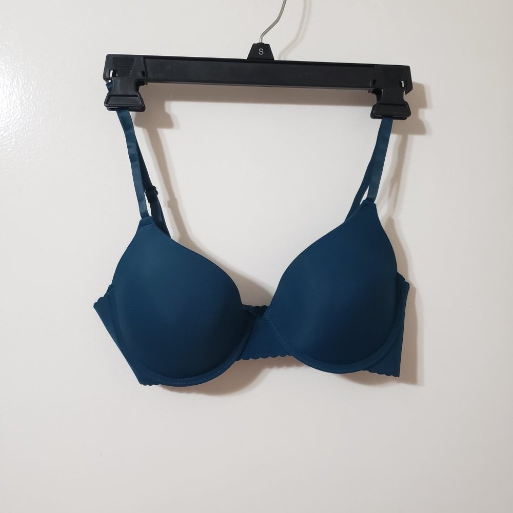 Dark Teal No Lines Bra By Adrienne Vittadini Size 34C